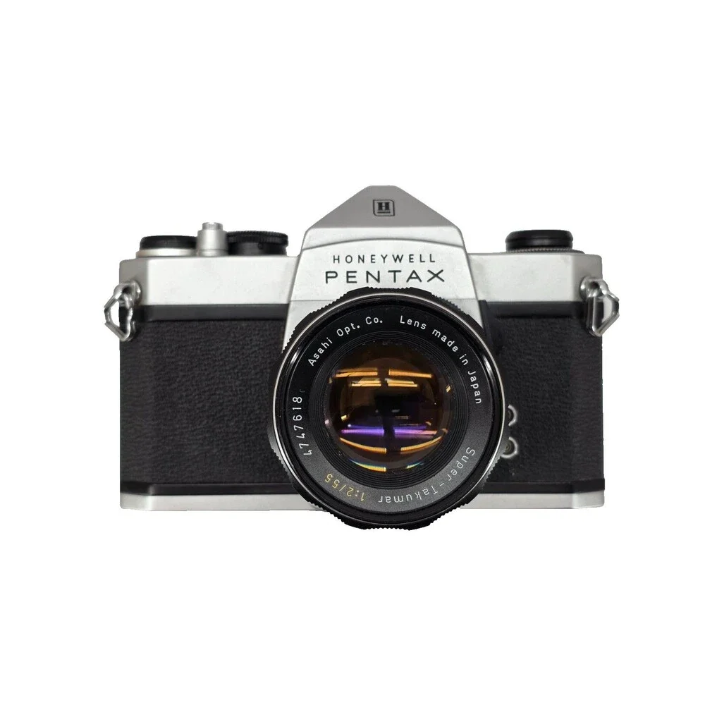 Pentax Spotmatic SP 500 35mm Film SLR Manual Camera with Super Takumar 55/2 Lens